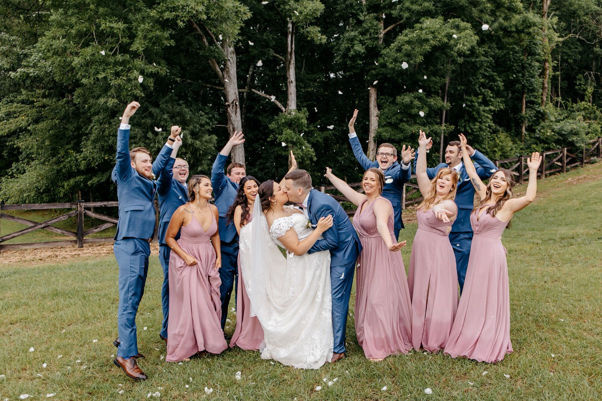 Groom and bride with their friends | The Color of Love
