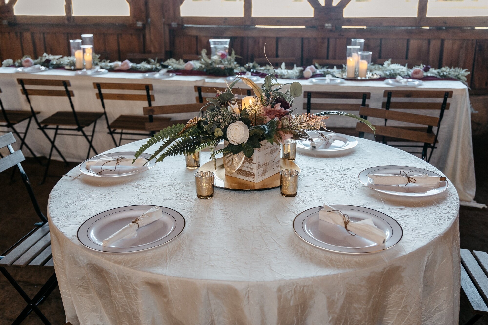 Table scape in wedding reception | The Color of Love