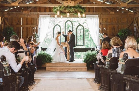 The Barn at Sanderlin Horse Farm, a wedding venue in Augusta, Georgia.