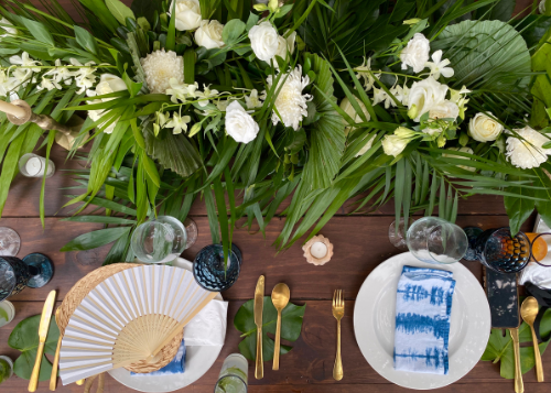 natural greenery tablescapes