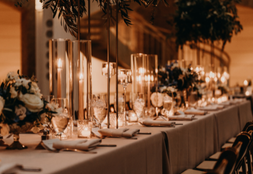 elegant candles tablescapes